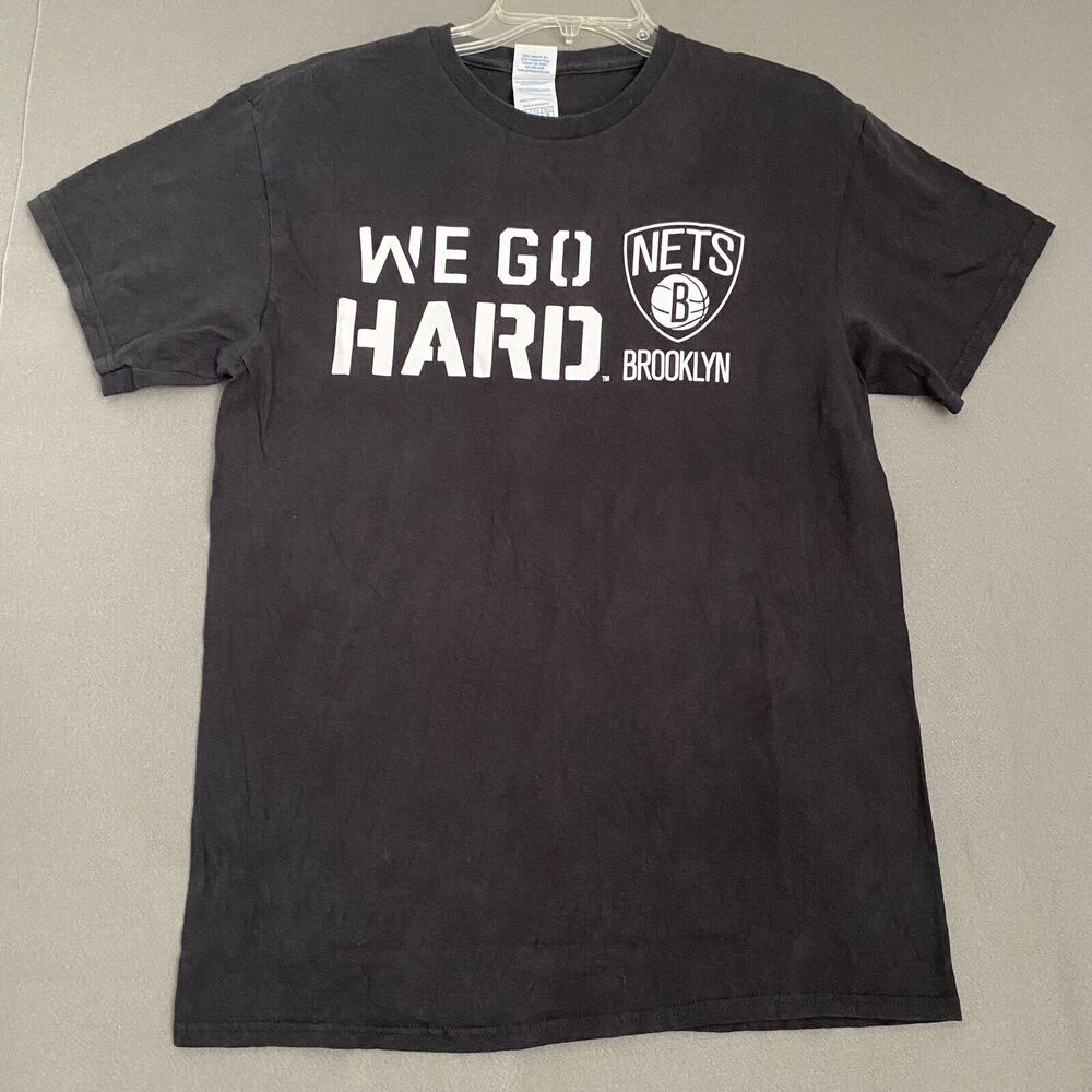 Brooklyn Nets Shirt Mens Medium‎ Black We Go Hard NBA Basketball NY Delta Pro